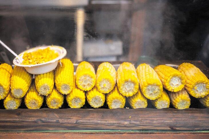 Maíz a la venta en el Mercado de Maltby Street