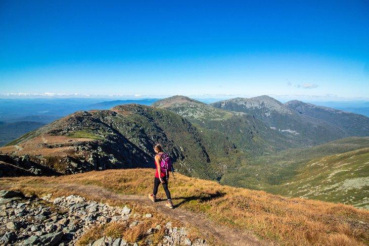 Excursionista en Mount Washington