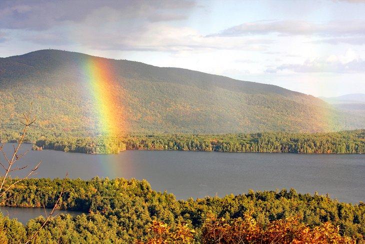 Arcoíris sobre el Lago Squam