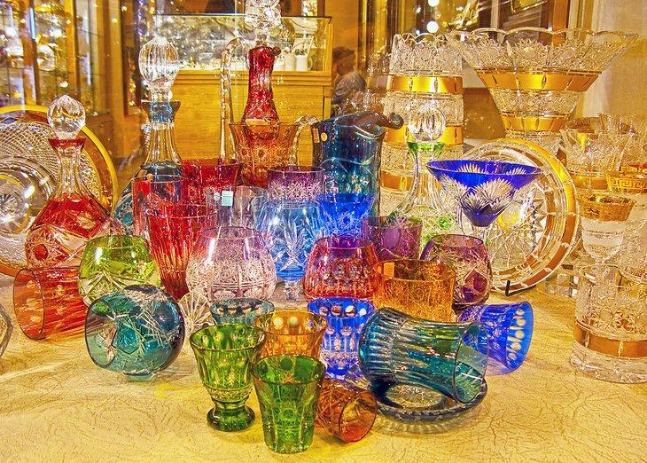 Cristal de Bohême à vendre à Prague