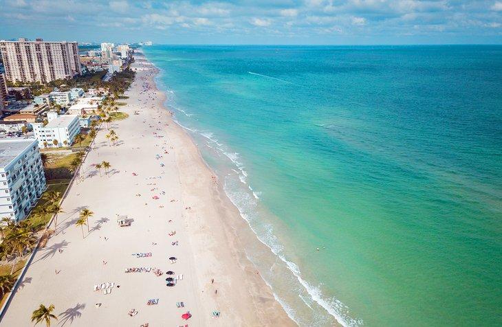 Vue aérienne de Hollywood Beach
