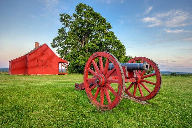 Saratoga National Battlefield mit Neilson Farm im Hintergrund