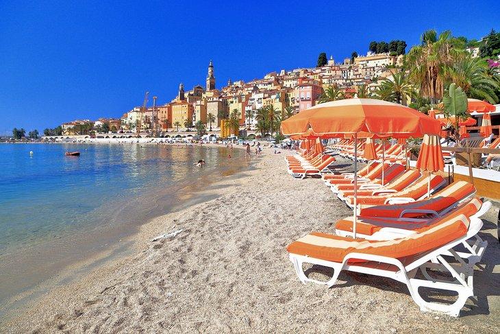 Playa en Menton, Sur de Francia