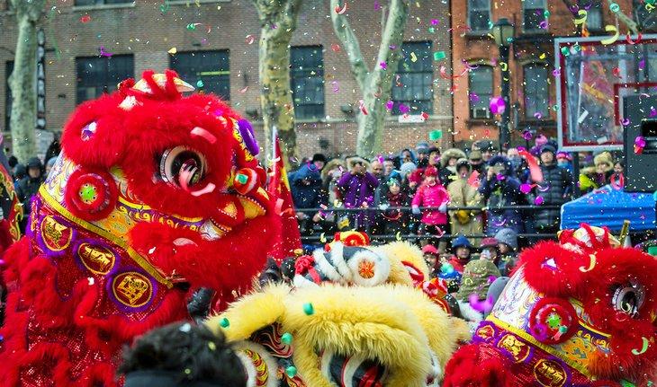 Celebraciones del Año Nuevo Chino en Chinatown de Manhattan