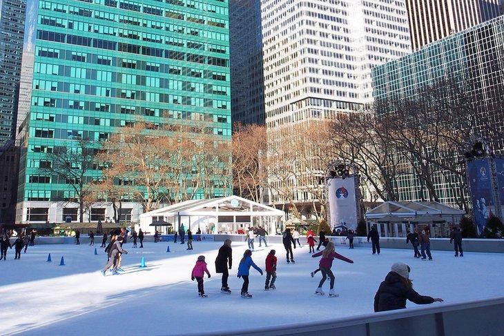 Pista de patinaje en Bryant Park