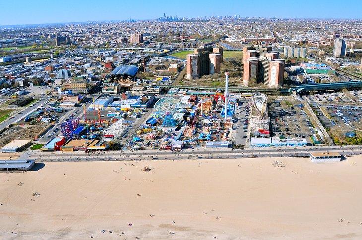 Vista aérea de Coney Island