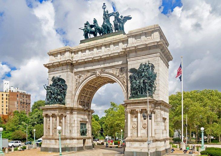 Arco Triunfal de Grand Army Plaza en Prospect Park, Brooklyn