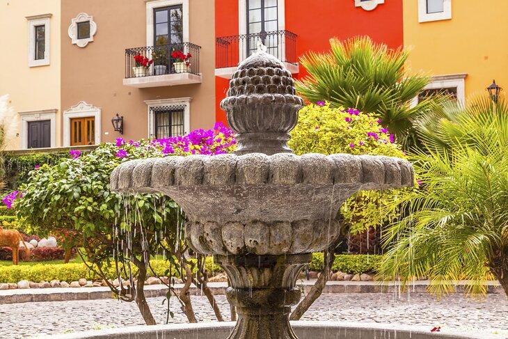 Brunnen in einem Luxushotel in San Miguel de Allende