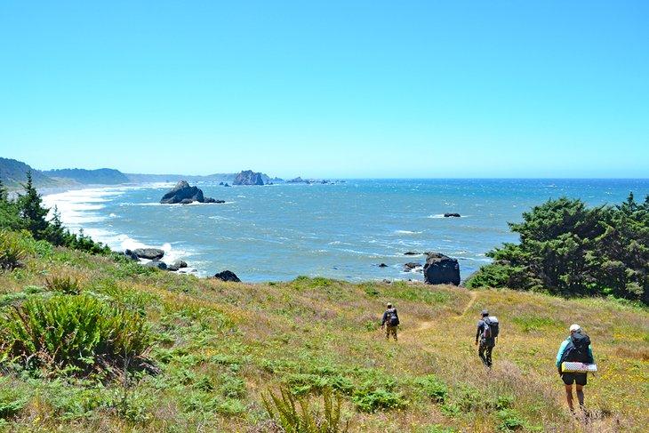 Senderismo en la costa de Oregón