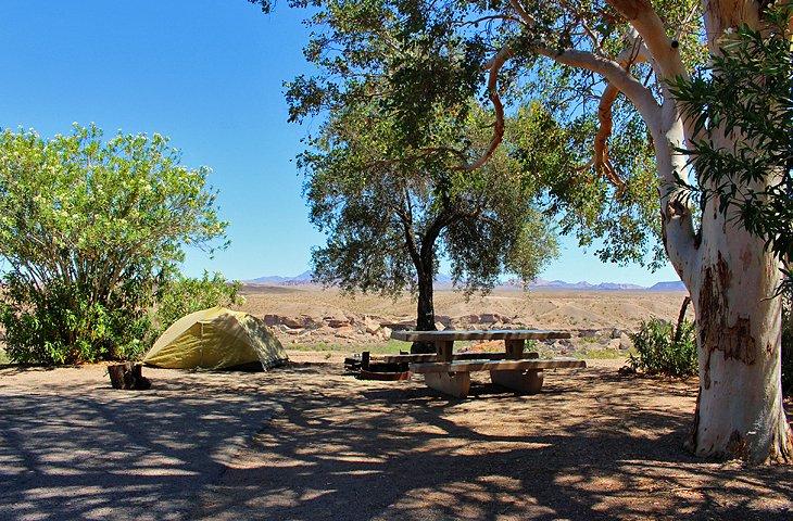 Camping de Las Vegas Bay au lac Mead
