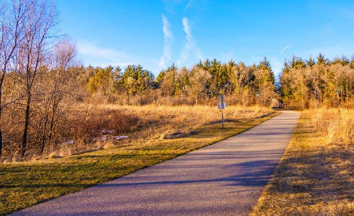 Sendero para bicicletas en Cedar Falls