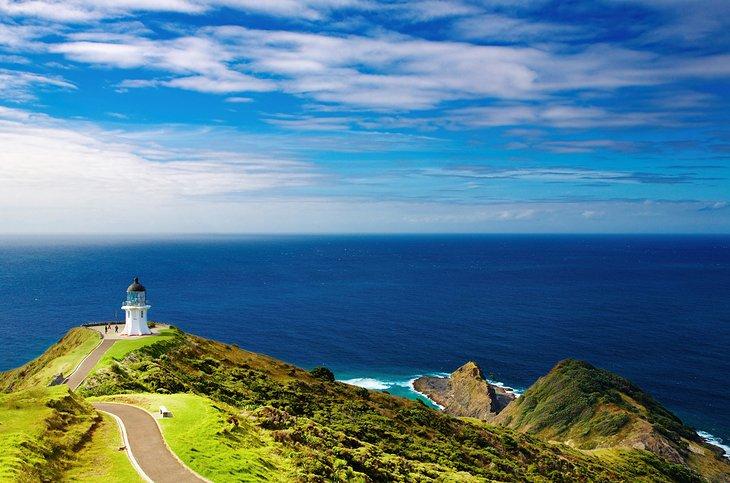 Cap Reinga à l'extrémité nord de la Nouvelle-Zélande