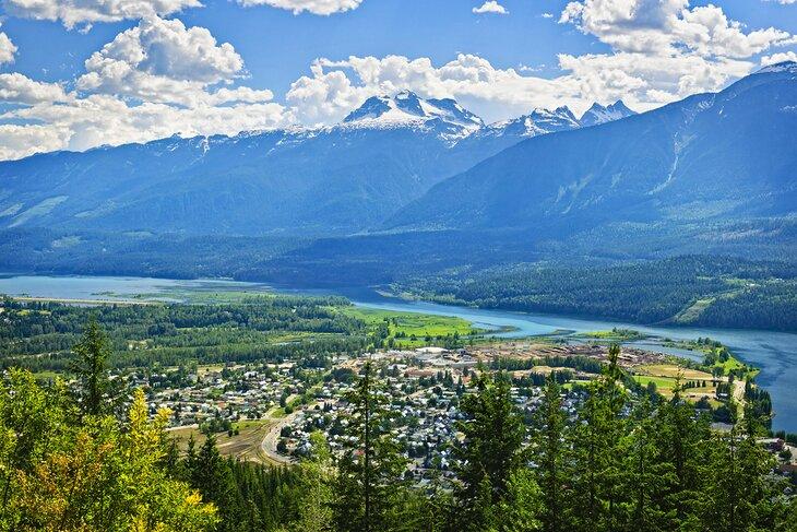 Blick über Revelstoke, B.C.