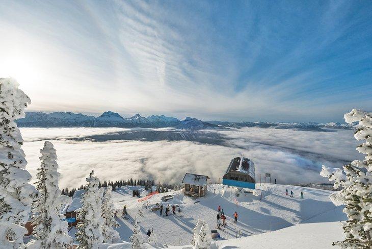 Gondelstation im Revelstoke Mountain Resort