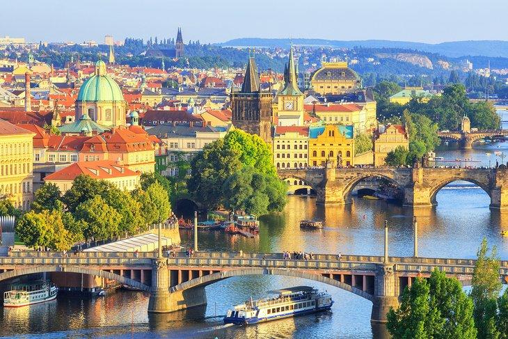 Vista sobre el casco antiguo de Praga