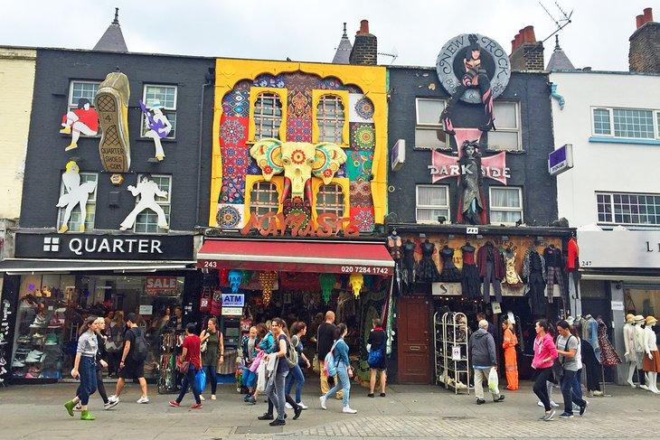 Mercado de Camden al final del Jubilee Greenway