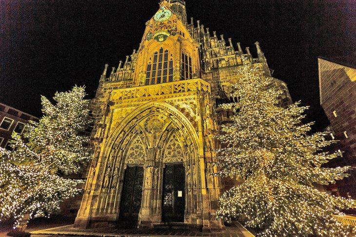 Catedral de Nuremberg durante las fiestas