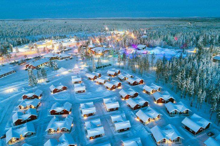 Vista aérea de Rovaniemi, Finlandia