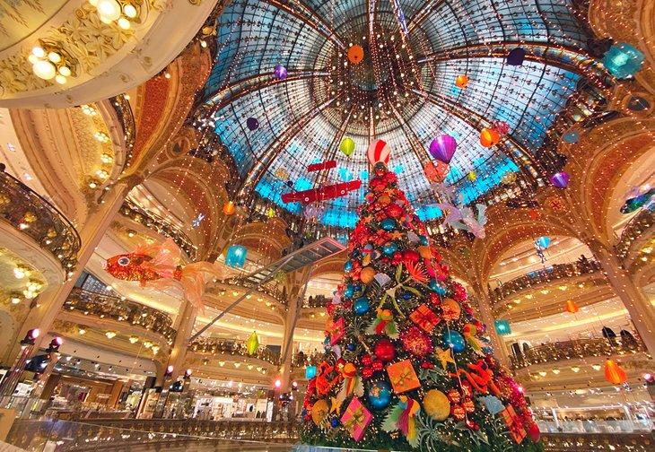 Galerías Lafayette decoradas para Navidad