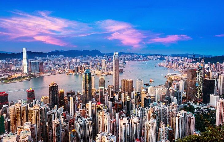 Hong Kong al atardecer