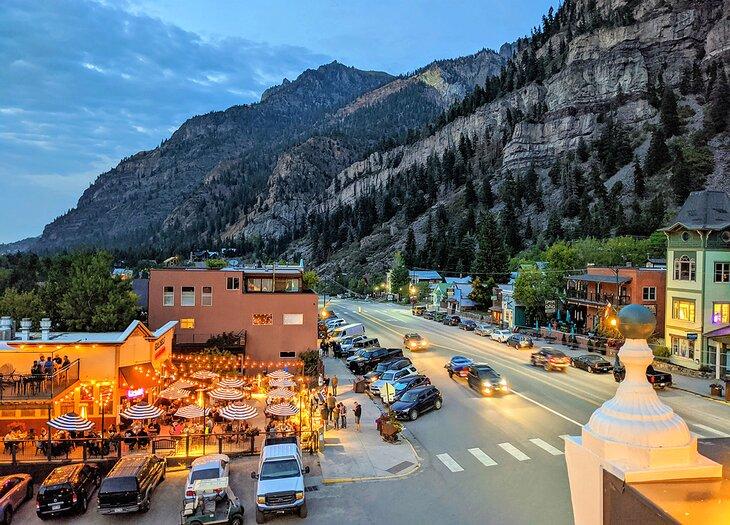 Vue du soir sur Ouray en été