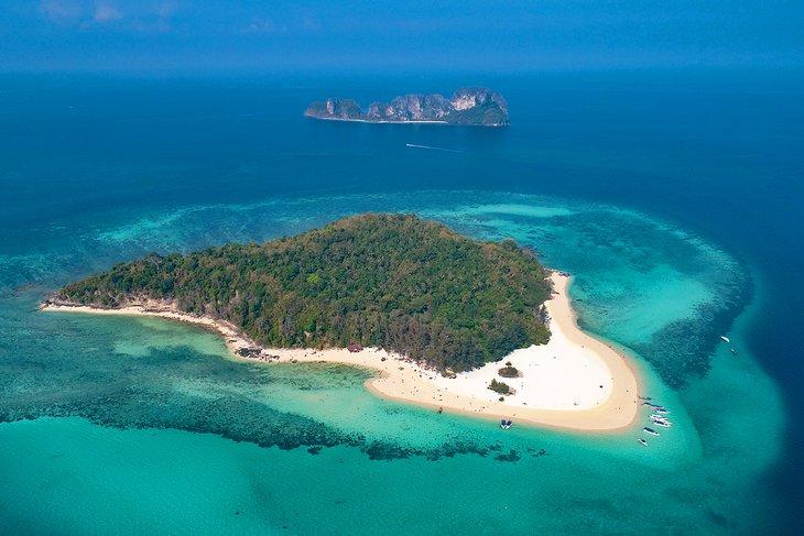 Vista aérea de Bamboo Island