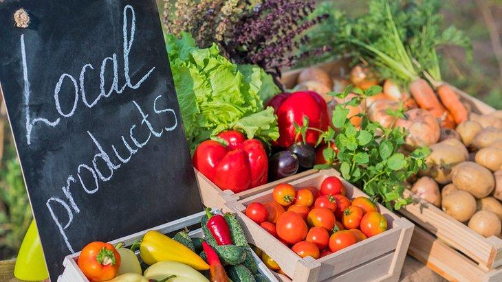 Produits frais au marché fermier
