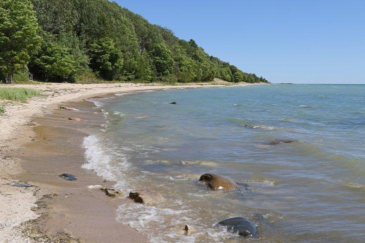 Playa en Beaver Island, Lago Michigan