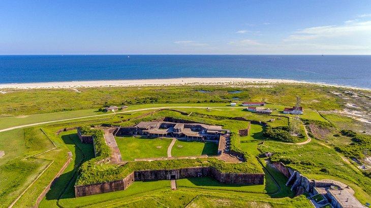 Luftaufnahme von Fort Morgan