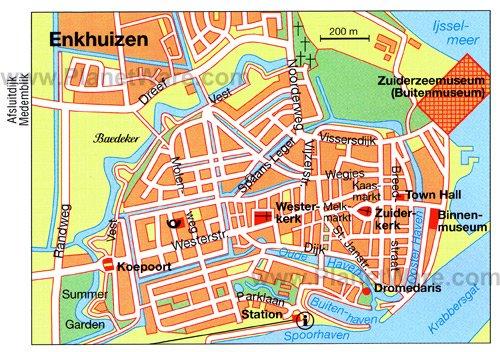 Carte d'Enkhuizen - Attractions