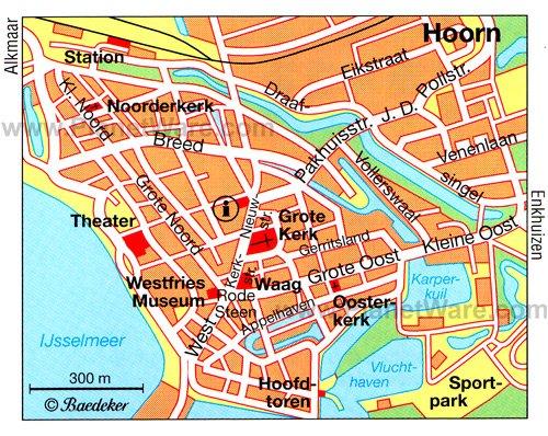 Mapa de Hoorn - Atracciones