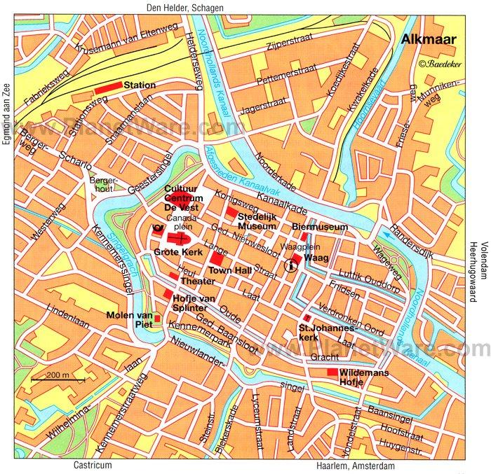Carte d'Alkmaar - Attractions