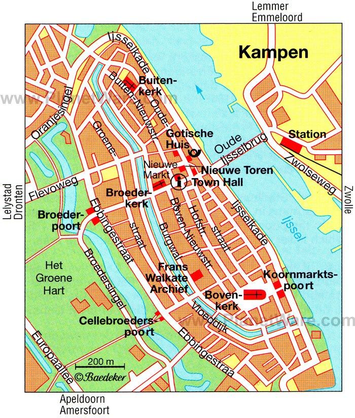 Mapa de Kampen - Atracciones