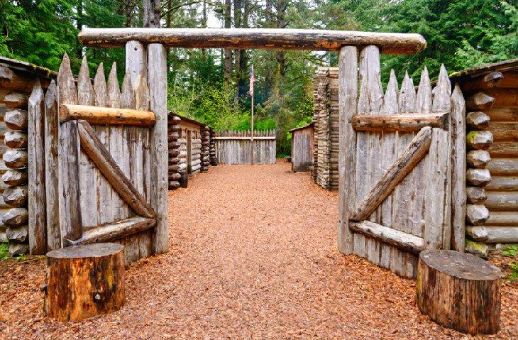 Fort Clatsop en el Parque Nacional Histórico Lewis y Clark