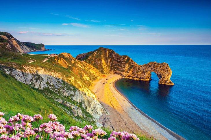 Atardecer en Durdle Door en Dorset