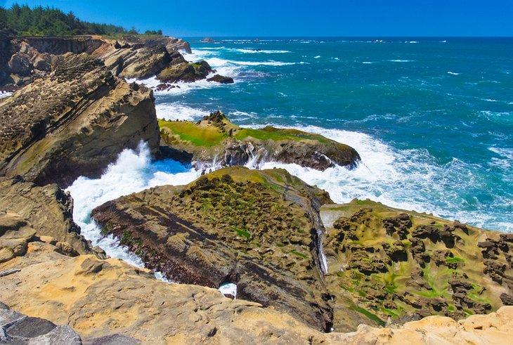 Costa accidentada en Cape Arago