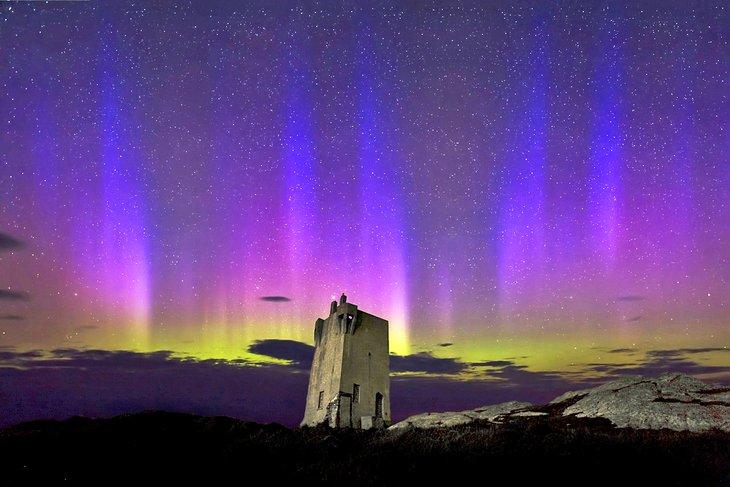 Aurores boréales à Malin Head