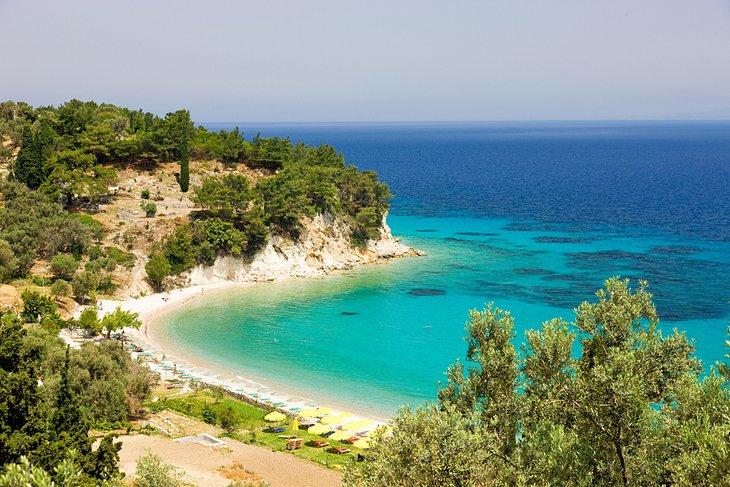 Playa Tsamadou en la Isla de Samos