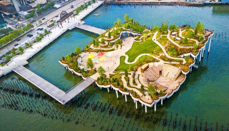 Parque Little Island en la ciudad de Nueva York