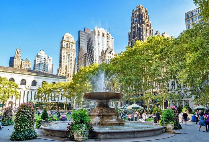 Fuente en Bryant Park