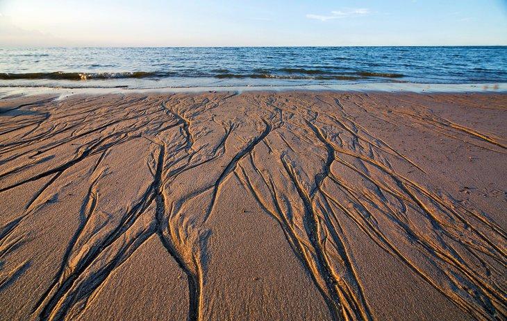 Motifs de sable sur Punggol Beach