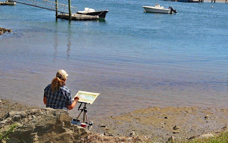 Plein Air Künstler beim Malen