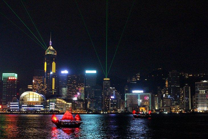 Hongkong Skyline bei Nacht