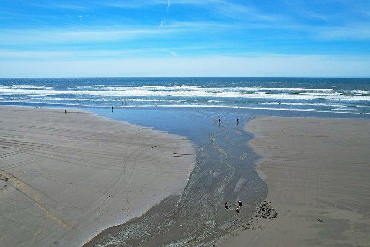 Vue aérienne de Long Beach, Washington