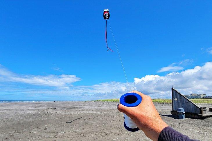 Faire du cerf-volant sur Long Beach