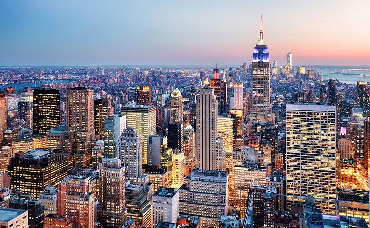 New York City in der Dämmerung