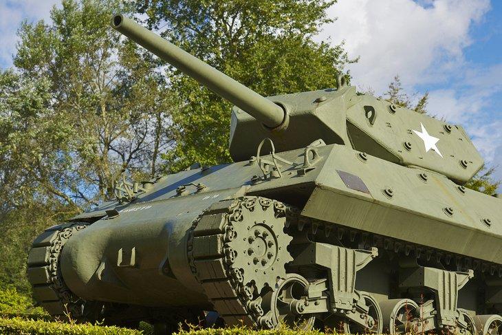 Tanque en el Museo Memorial de la Batalla de Normandía