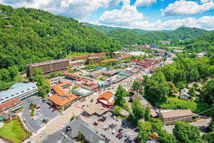 Blick auf Gatlinburg im Sommer