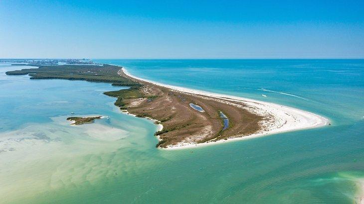 Luftaufnahme des Caladesi Island State Park