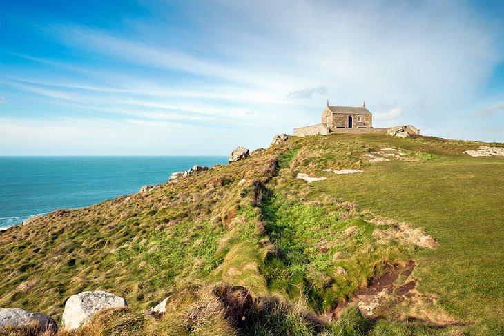 Capilla de San Nicolás en la cima de The Island, St Ives
